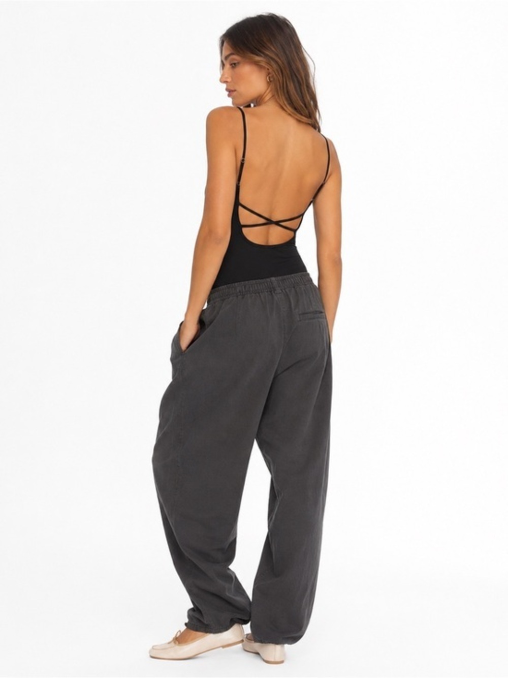 FREE PEOPLE Womens Bodysuit Strappy Basique Black Size S - Picture 5 of 15